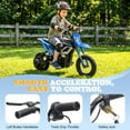 thumbnail image 6 of UBesGoo Electric Dirt Bike, 24V 250W Ride on Toys for Big Kids with Music & Bluetooth, 14 mph Twist-Grip Throttle & Hand-Operated Rear Brake, Blue, 6 of 8