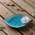 thumbnail image 6 of Corciosy Incense Stick Burner Holder-Ceramic Decorative Lotus Incense Burner Leaf-Incense Ash Catcher Tray Sky Blue, 6 of 6