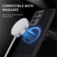thumbnail image 5 of Allytechgroup Magnetic for Samsung Galaxy S21 Ultra Case, Compatible with MagSafe Support Magnetic Car Phone Mount PU Leather Slim Phone Case for Women Men for Samsung Galaxy S21 Ultra, Black, 5 of 10