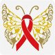 thumbnail image 1 of Plantilla de mariposa con lazo de 30 x 30 cm (11,8 x 11,8 pulgadas) con temática de prevención del cáncer de mama. Estampado para tela, ropa, madera o lienzo., 1 of 7