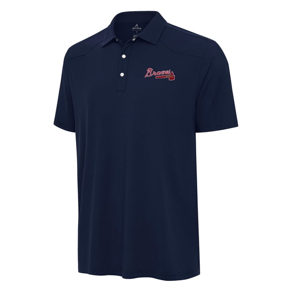 Men's Antigua Navy Atlanta Braves Western Polo
