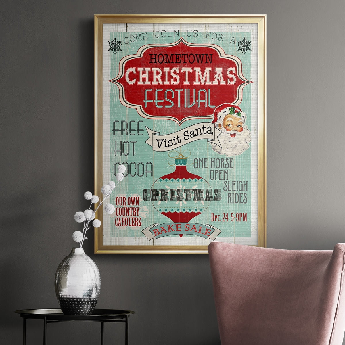 Bright Christmas Festival Premium Framed Print - Ready to Hang
