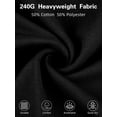 thumbnail image 5 of Men's Loose Fit Heavyweight Work Long Sleeve Henley T-Shirts Workwear Pocket Tee(Regular&Tall), 5 of 9