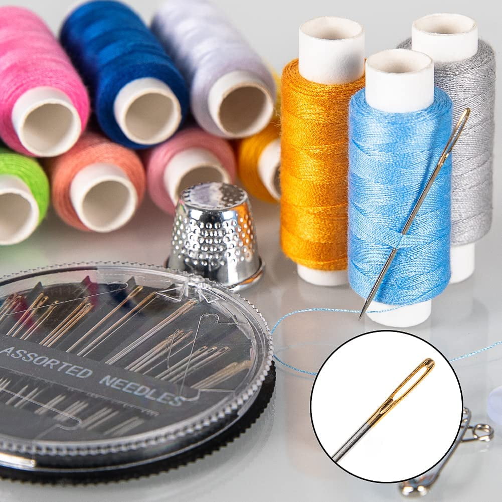 Marcoon Sewing Kit Zipper Portable Mini Sewing Kits for Adults Kids Traveler Beginner Emergency Family Repair Sewing Supplies with 12 Color Thread Sci