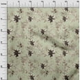 thumbnail image 3 of oneOone Cotton Silk Greenish Beige Fabric Florals Craft Projects Decor Fabric Printed By The Yard 42 Inch Wide, 3 of 4