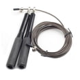 thumbnail image 1 of Cuerda para saltar, mango pesado, alambre de Metal, rodamiento Universal de aluminio para entrenamiento físico profesional, deportes físicos, negro YUNYI BRAND  Deportes, 1 of 8