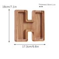 thumbnail image 2 of SDNall Personalized Wooden Name Money Box Wooden Deposit Box Twenty Six English Letters, 2 of 9