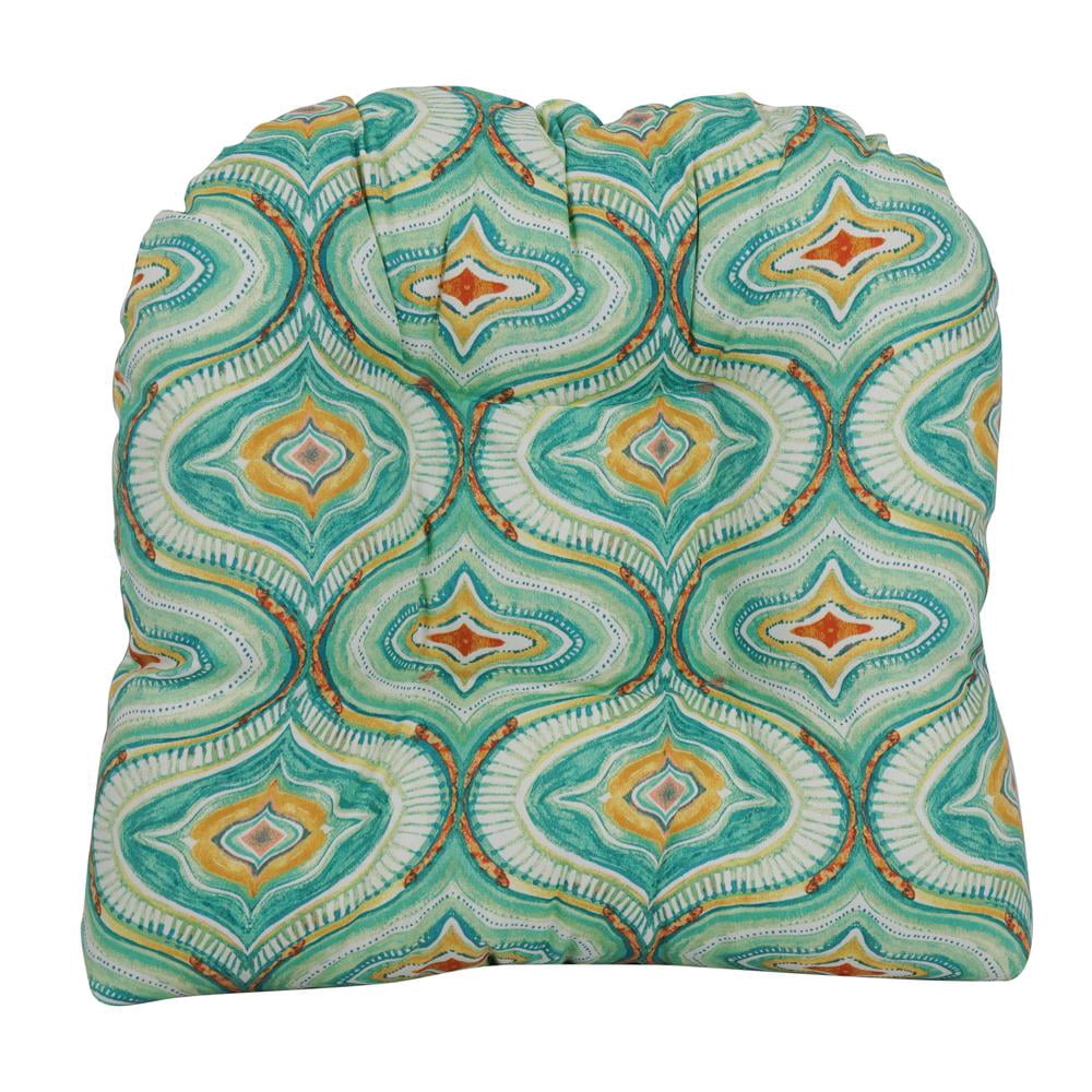 Blazing Needles Outdoor Rounded Back Chair Cushion, 19" x 19", Tyngsboro Opal 2 Count