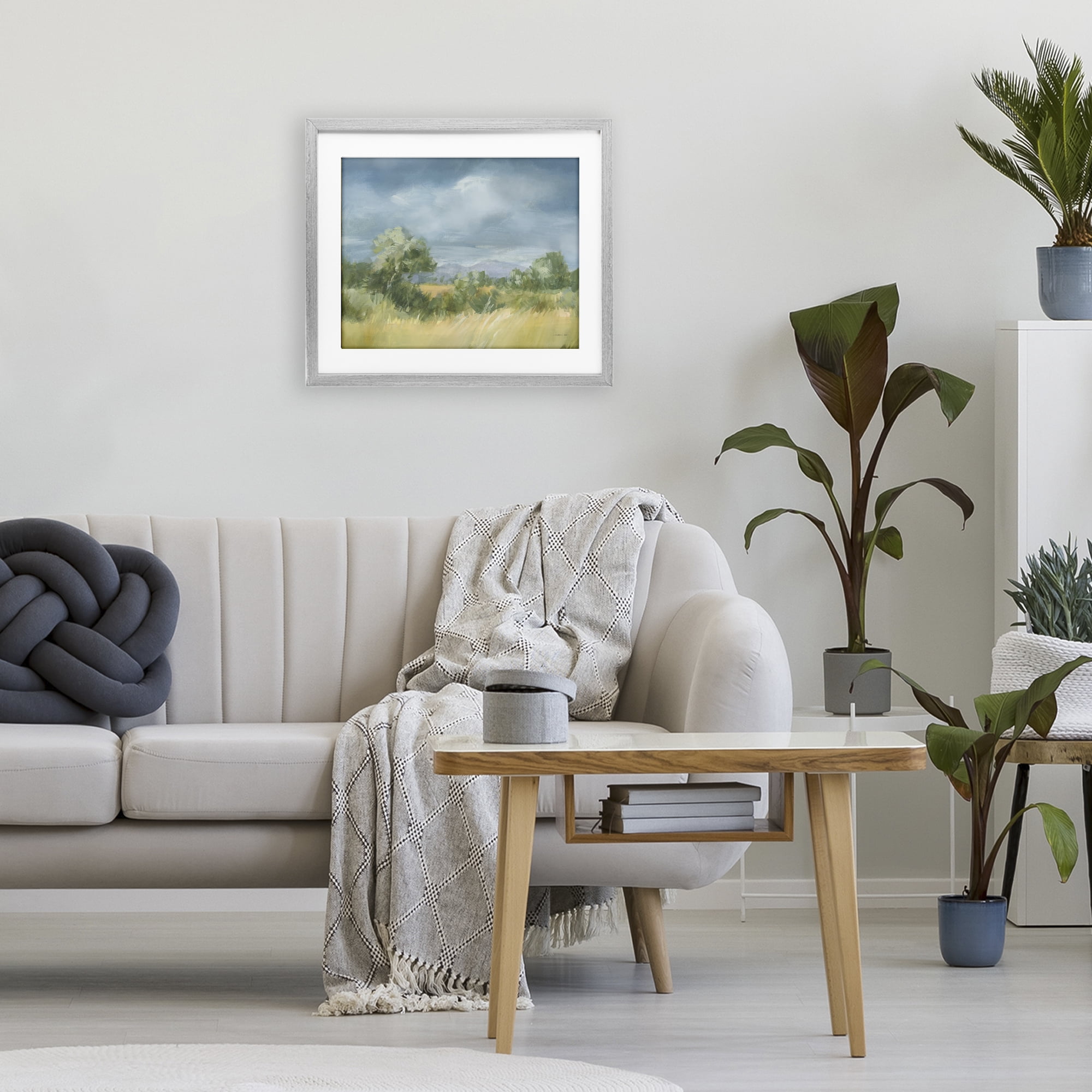 Stupell Industries Whispering Winds Countryside Gray Framed Print Under Glass, design by Danhui Nai