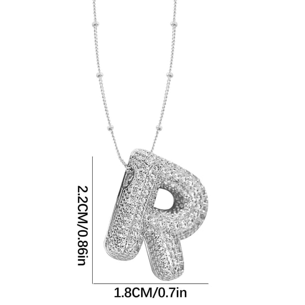 Collar Colgante de Oro Collar de Carta Incrustado con Collar de Cobre Hueco, Collar Colgante de Diamante de Carta Collar de Carta de Oro