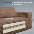 thumbnail image 6 of 90" No-Assembly Diamond Sofa for living Room, 3 Seater Couch with 30-inch Deep Seat, Soft Fleece Design with 2-Layer Sponge - Ready to Use Out of the Box, Brown, 6 of 9