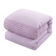 American Kids Tufted Stripe Comforter Set, Twin, Purple
