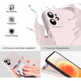 thumbnail image 3 of Liquid Silicone Case for iPhone 12, [Camera Protection] [Anti Fingerprint] [Wireless Charging] 4 Layer Phone Case Protective Cover, Built-in Microfiber Case Cover, 6.1", Pink, 3 of 14