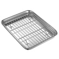 thumbnail image 1 of 10 Inch Toaster Oven Tray And Rack Set, Small Stainless Steel Baking Pan With Cooling Rack,dishwash (haoyi, 1 of 4