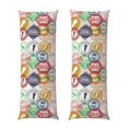 thumbnail image 1 of Fotbe Travel Stamp Funda para Almohada Corporal con Diseño, Funda de Microfibra Ultrasuave de 20x54 Pulgadas, Ropa de Cama Elegante, 1 of 7
