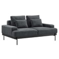 thumbnail image 2 of Modway Proximity Upholstered Polyester Fabric Loveseat in Charcoal, 2 of 8
