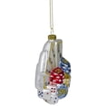 thumbnail image 4 of 4" Playing Cards with Dice and Poker Chips Glass Christmas Ornament, 4 of 5