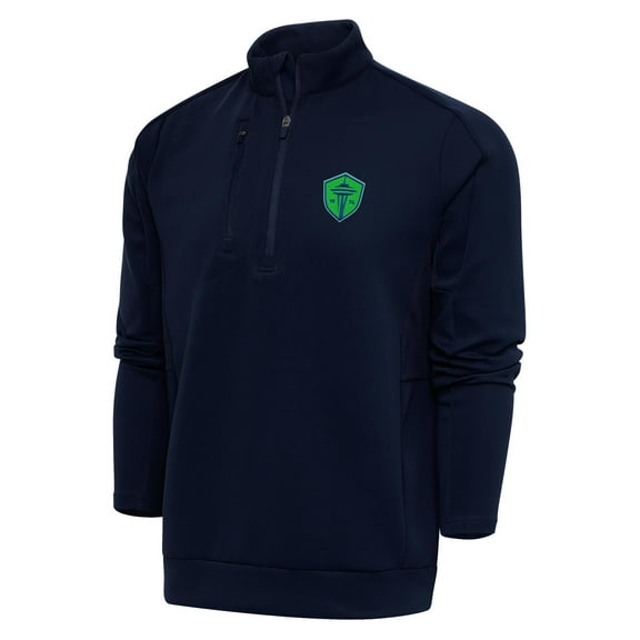 Men's Antigua Navy Seattle Sounders FC Generation Quarter-Zip Pullover Jacket