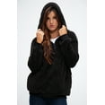 thumbnail image 6 of DEVOPS Women's Pullover Fuzzy Fleece Sweatshirt Oversized Hoodie with Pockets (Large, Black), 6 of 6