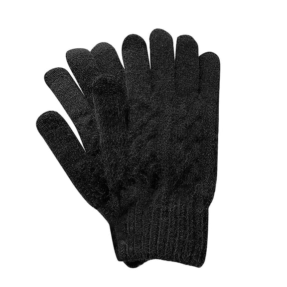 Winter Gloves Full-Finger Knit Style with Ribbed Cuffs Screen-Friendly Design and Comfortable Cold-Weather Fit Gloves for Women