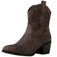 thumbnail image 7 of GLOBALWIN Women's Brown Mid Calf The Western Cowboy Cowgirl Boots 7.5M, 7 of 7
