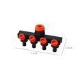 RKZDSR 4 Way Garden Hose Splitter Water Hose Connector Manifold