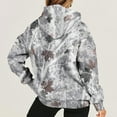 thumbnail image 5 of Camo Sweatshirt for Women Maple Leaf Print Camo Hoodie Long Sleeve Drawstring Fleece Pullover Fall Outfits, 5 of 6
