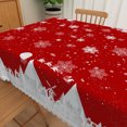 thumbnail image 5 of Nanqianyi Christmas Winter Village Tablecloth 60x84 Inch,Waterproof Stain Resistant Dining Table Cover, 5 of 6