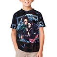 thumbnail image 2 of Demon Slayer Kids Short Sleeve Tee Shirt Novelty Crewneck T-Shirts Unisex Summer Blouse Tops for Boys Girls 160CM, 2 of 8