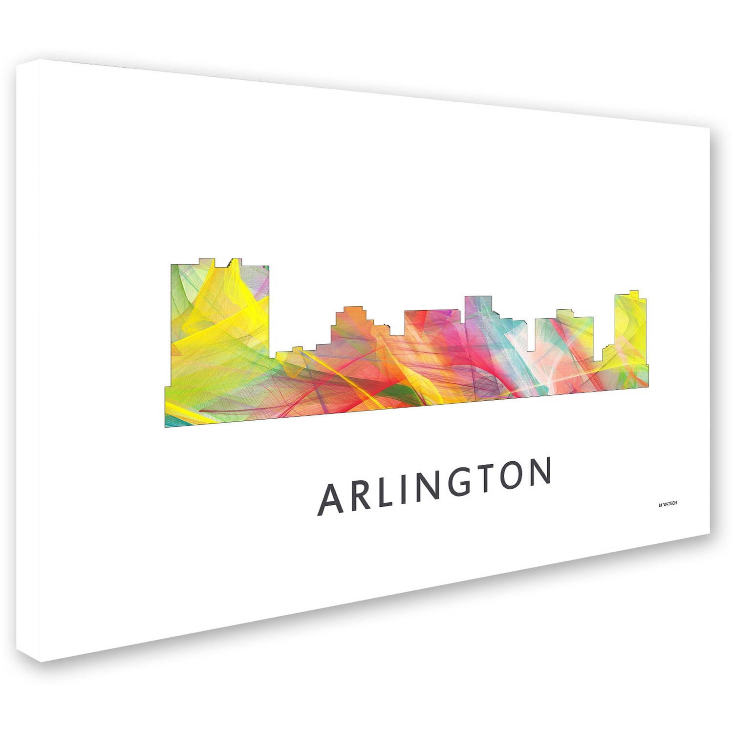 Trademark Fine Art 'Arlington Texas Skyline WB-1' Canvas Art by Marlene Watson