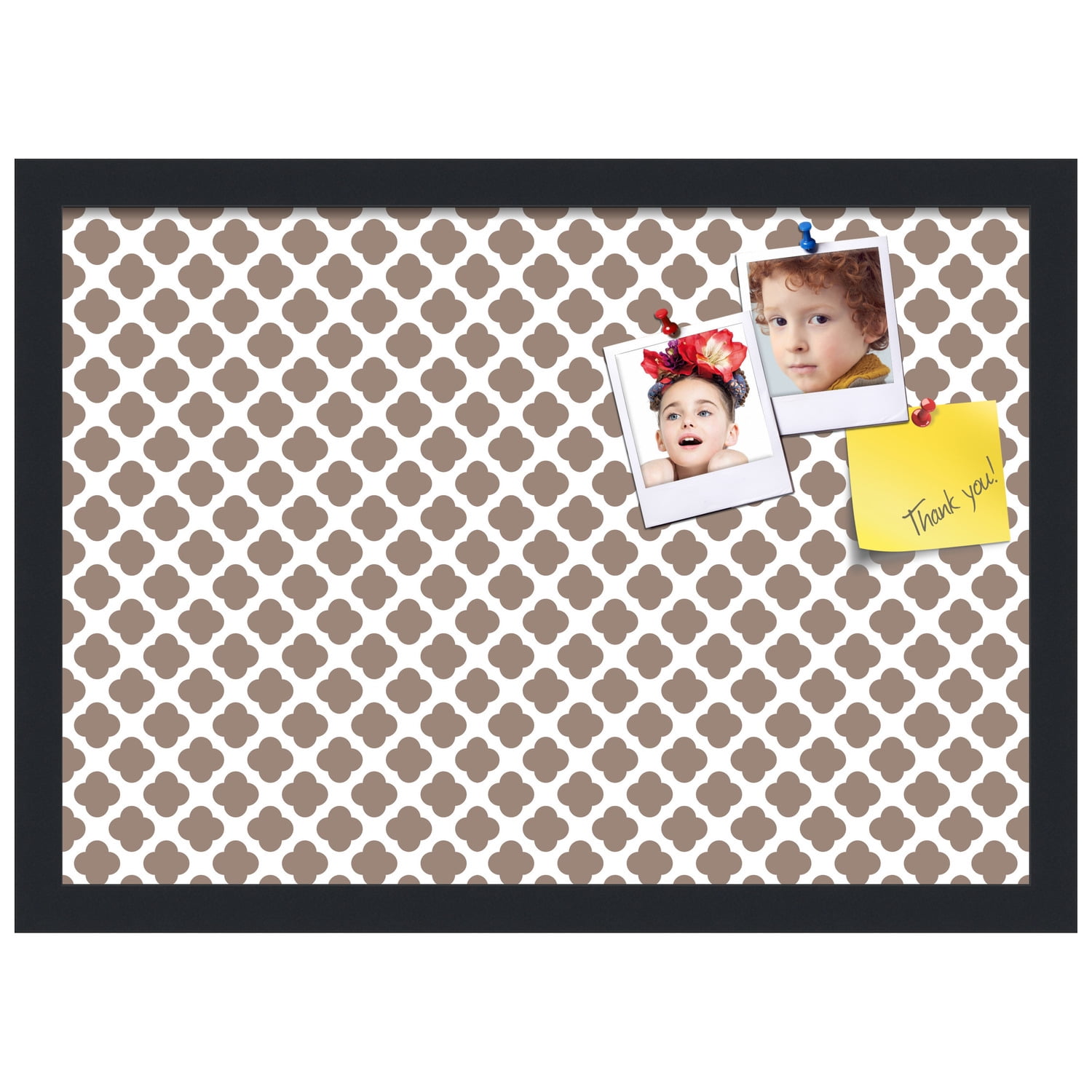PinPix 20x14 Custom Cork Bulletin Board Brown Clover Poster Board Has a Fabric Style Canvas Finish, Framed in Brown Clover, by ArtToFrames (PinPix-535)