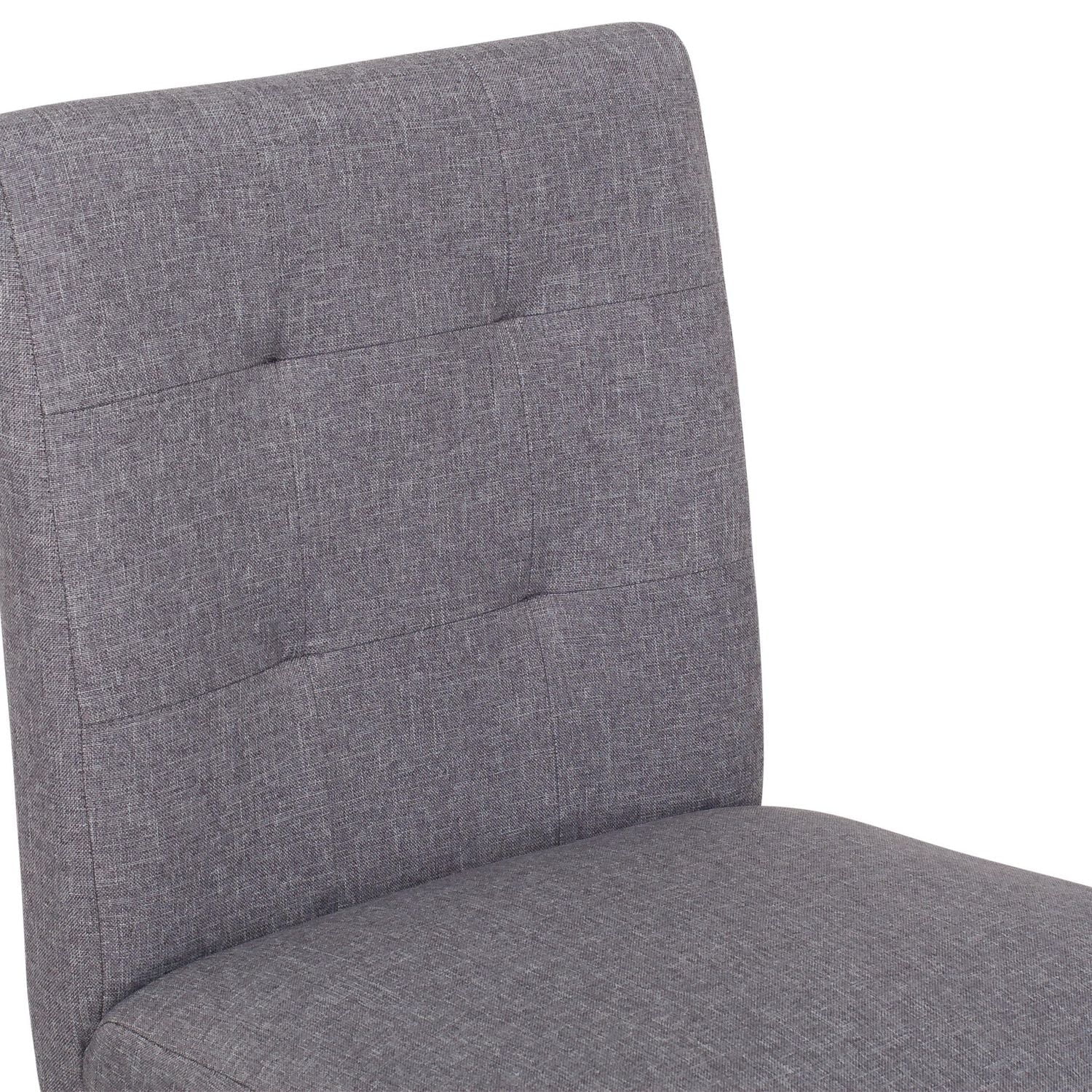 CorLiving Leila Upholstered Indoor Counter Height Bar Stool with Tufted Back and Wood Legs - Sold Individually