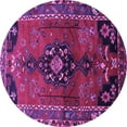 thumbnail image 1 of Ahgly Company Indoor Round Persian Purple Traditional Area Rugs, 3' Round, 1 of 4