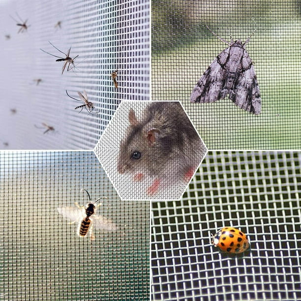 Tela de malla de acero inoxidable 304 - Filtro de malla de alambre de 60 x 30 cm - Mosquitera contra insectos a prueba de roedores - Cubierta de malla para rejillas de ventilación JM