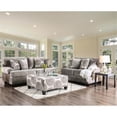 thumbnail image 3 of Furniture of America Sheryl Transitional Microfiber Loveseat in Gray, 3 of 6