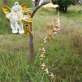 thumbnail image 5 of LHWEN Decoration Chime Pendant Angel Wind Chime Warm-Up Home Creative Wind Decor Indoor Outdoor Gift for Friends and Family Patio Garden Backyard Calming Tones Stress Musical Ornament Gold Silver, 5 of 8