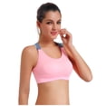 thumbnail image 2 of Lilgiuy Women Seamless Stretch Sport Bra Padded Fitness Tank Tops Workout Gym Yoga Vest，Pink，10 Winter Fashion 2022, 2 of 5