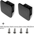 thumbnail image 2 of LFPartS 2 Pack 2" Trailer Hitch Cover Tube Plug Insert Fits 2 inch Receivers and Free Bonus Stainless Steel License Plate Screws, 2 of 3