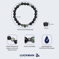 thumbnail image 4 of Pulseras Mujer Corazón o Calavera con Piedras Naturales LuckyLy, Acero Inoxidable, Modelo Remy negro UNITALLA, 4 of 5