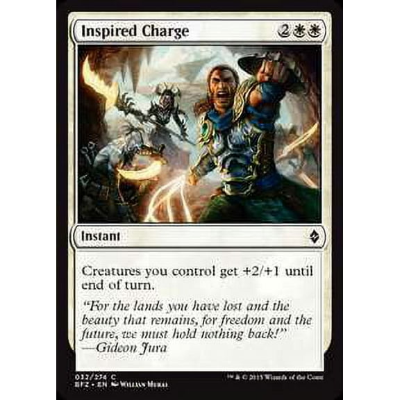 MtG Battle for Zendikar Common Inspired Charge (Foil) #32