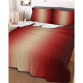 thumbnail image 2 of Quilts Queen Size, Khaki Red Black Ombre Soft Comforter Bedding Set for Bed, Modern Abstract Art Gradient Lightweight Quilted Bedspread with Pillow Cover(2 Pieces) for All Season, 90x96 Inch, 2 of 6