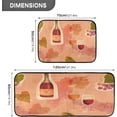 thumbnail image 2 of SKYSONIC Glasses Bottle Wine Retro Kitchen Rugs Set of 2, Watercolor Vintage Floor Runner Area Rug Washable Carpet Mat Perfect for Living Room Bedroom Entryway, 2 of 7