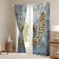 thumbnail image 3 of jejeloiu Retro Bohemian Wings Curtains Pack of 2 (42x84 Each),Gold Silver Gray Curtains Blackout For Men Women, 3 of 6
