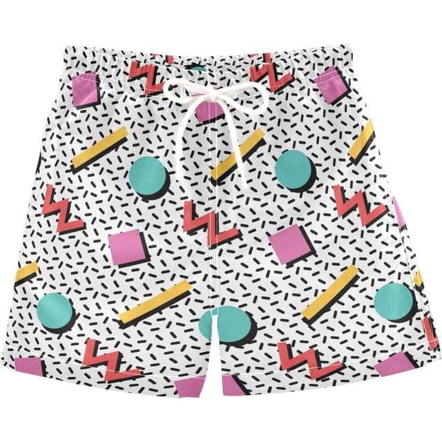 Boys Swim Trunks Beach Board Shorts Quick Dry Toddler Swimsuit Bathing Suits with Mesh Lining