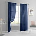 thumbnail image 5 of Solid Color Double-String Polyester Sheer Curtains - Rod-Pocket Semi-Sheer Curtain Panels, Light Filtering Sheer Drapes, Elegant Window Treatments for Home Decor, 5 of 6