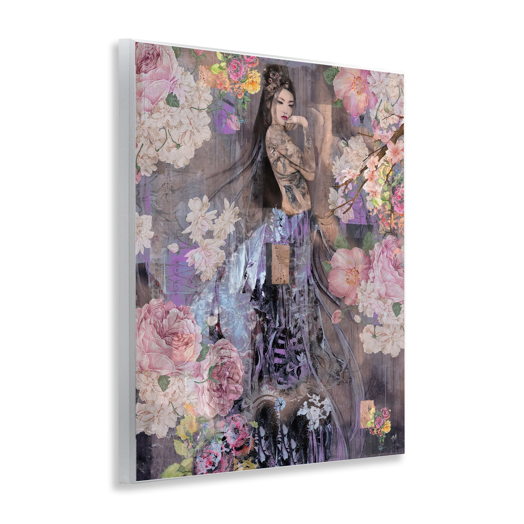 Stupell Industries Expressive Flowers & Woman People Painting Unframed Art Print Wall Art, 11 x 14