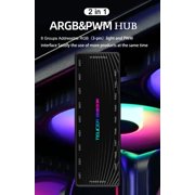 9 Ports ARGB & PWM Combo SATA Fan Hub for 5V 3Pin Addressble RGB PWM Fan Controller Motherboard Synchronization 3Pin/4Pin Fans