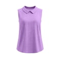 thumbnail image 7 of Womens Tank Tops Waffleknit Collared Sleeveless Camisole Top for Women Hollow Out Back Dressy Casual Tanks, 7 of 7