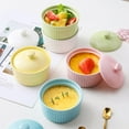 thumbnail image 6 of Ramekins with Lids - Ramekins Bowls Dessert Bowl Oven Safe Ceramics Ramekin Bowls for Baking, Porcelain Bake Dishes for Souffle, Creme Brulee, Lava Cake, Ice Cream Desserts, Snacks, 6 of 6