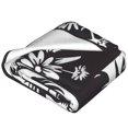 thumbnail image 2 of Cauagu Floral Cow Silhouette Pattern Flannel Bed Blankets,Fleece Blanket Comfortable Air Conditioning Blanket for Sofa Bed Travel Couch & Living Room -50"x40", 2 of 8